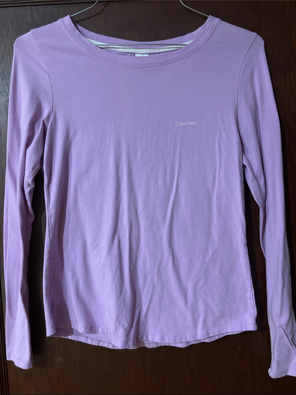 Calvin Klein Lavender Long-Sleeve Crewneck Top
